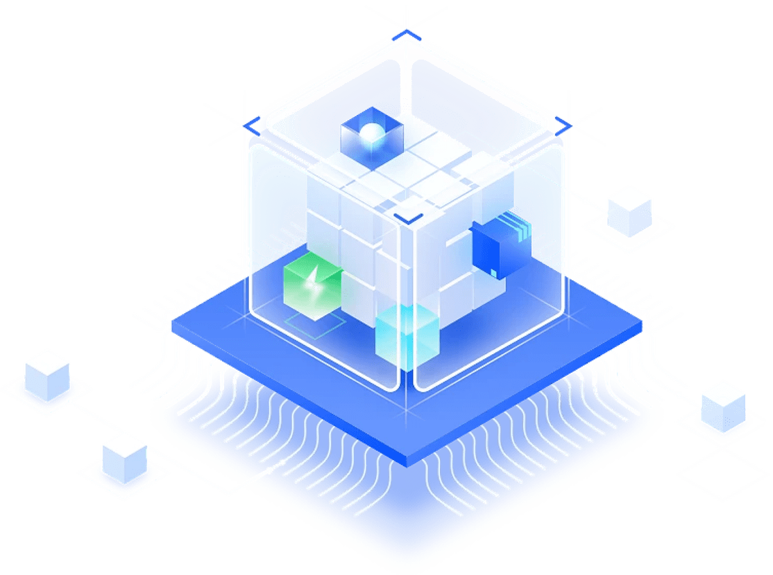 AI 物联网三维建模科技图